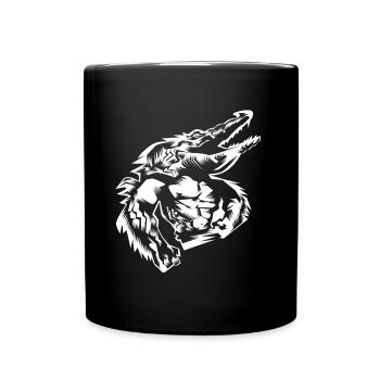 crocodile bête aligator - Mug uni - noir - Devant