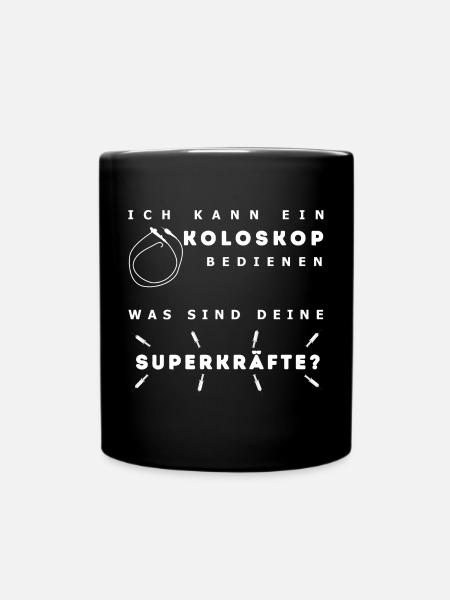 Ärzte Koloskop Superkraefte Endoskopie Geschenk - Tasse einfarbig - Schwarz