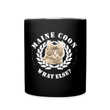 Maine Coon - Tasse einfarbig - Schwarz - Vorne