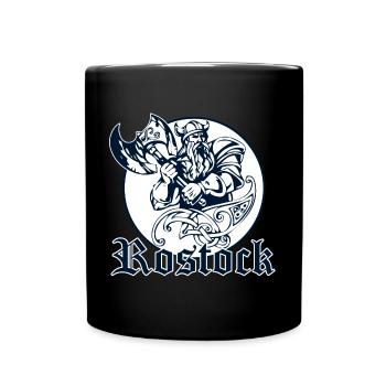 Rostock - Wikinger - Tasse einfarbig - Schwarz - Vorne