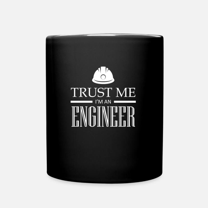 trust me i'm an engineer - Full Colour Mug - black