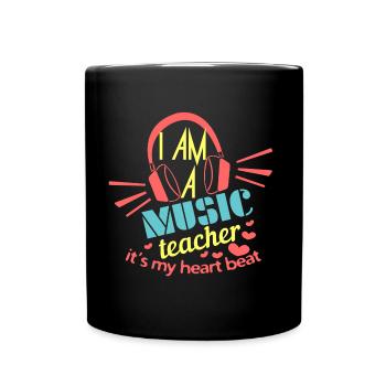 Music teacher saying - Full Colour Mug - black - Front
