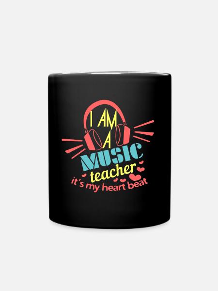 Musik Lehrer Spruch - Tasse einfarbig - Schwarz