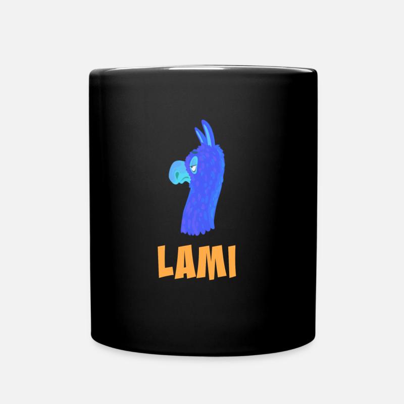 Lami das Lama - Tasse einfarbig - Schwarz
