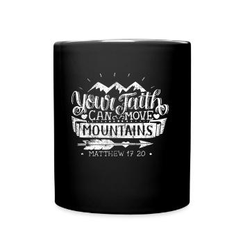 Bible verses faith - Full Colour Mug - black - Front