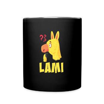 Lami the Lama - Full Colour Mug - black - Front