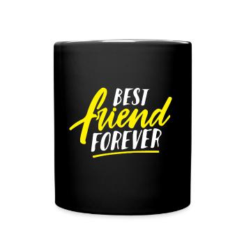 Bester freund für immer - Tasse einfarbig - Schwarz - Vorne