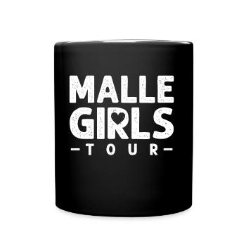malle girls tour herz - Tasse einfarbig - Schwarz - Vorne