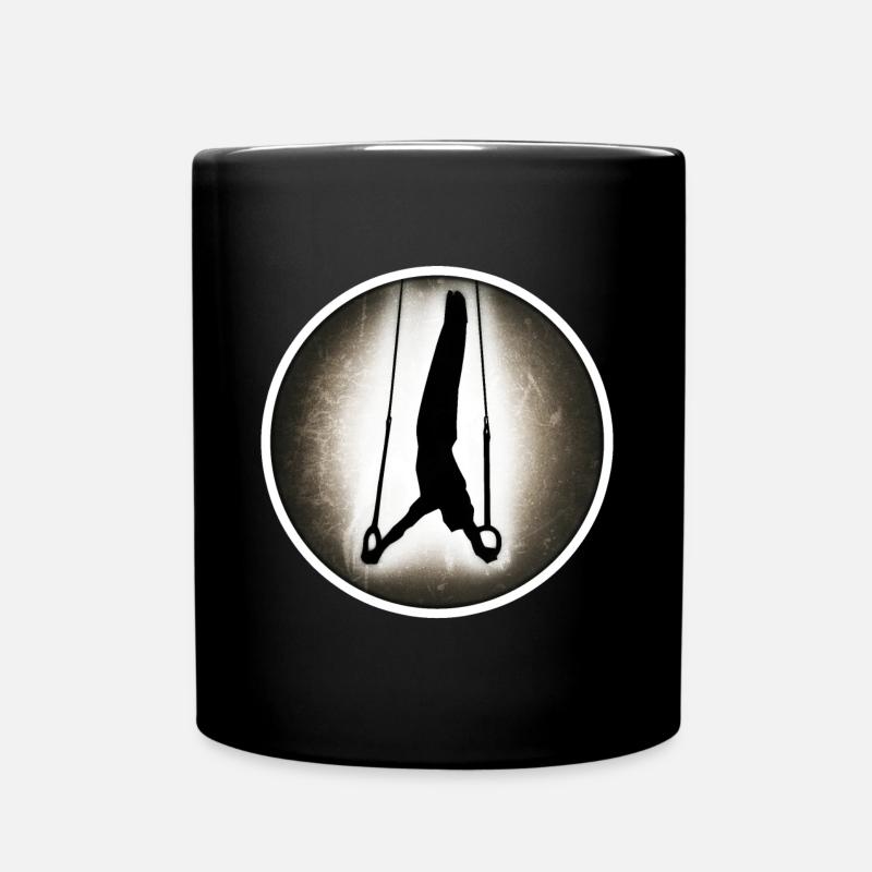 Turnen - Ringe - Tasse einfarbig - Schwarz
