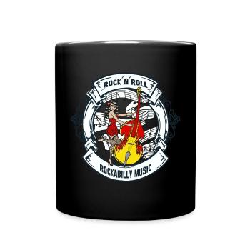 Rockabilly Music - Rock ́n ́Roll - Full Colour Mug - black - Front