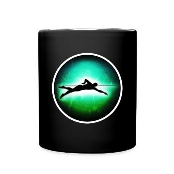 Schwimmen - Schwimmer - Tasse einfarbig - Schwarz - Vorne