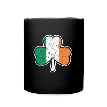 Irish shamrock - Full Colour Mug - black - Front