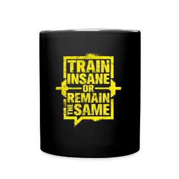 Fitness workout gym saying dumbbell - Full Colour Mug - black - Front