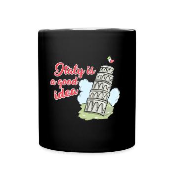 Italy - Full Colour Mug - black - Front