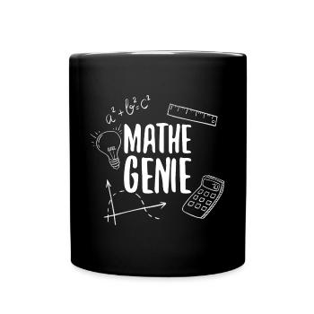 Mathe-Genie Mathematik Genie Rechenkünstler Mathe - Tasse einfarbig - Schwarz - Vorne