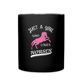 Horse Lover - Tasse einfarbig - Schwarz - Vorne