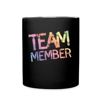 membre de l'équipe coloré - Mug uni - noir - Devant