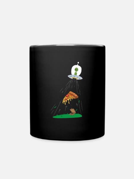 Ufo pizza pour alien - Mug uni - noir