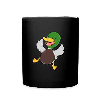 Duck joy animal gift idea - Full Colour Mug - black - Front