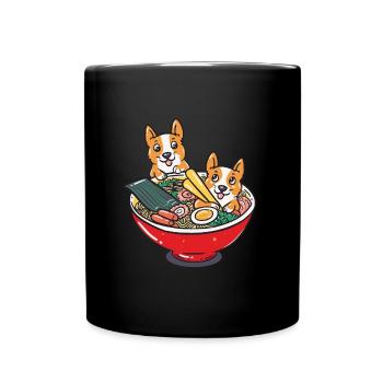 Idée de cadeau pour le bol de ramen pour chien Kawaii Kawaii - Mug uni - noir - Devant
