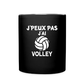 J'peux pas j'ai volley , volleyball - Mug uni - noir - Devant