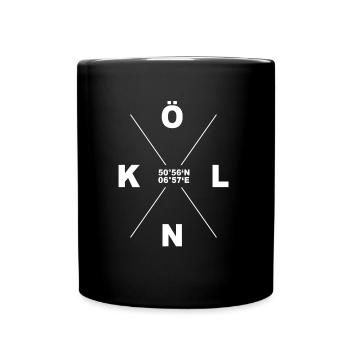 Cologne Coordonnées de Kölle Patrie Cadeau Fun - Mug uni - noir - Devant