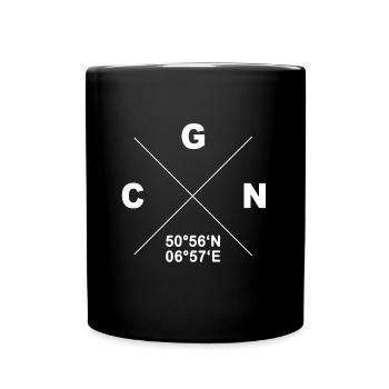 CGN home city coordinates gift Rheinland - Full Colour Mug - black - Front