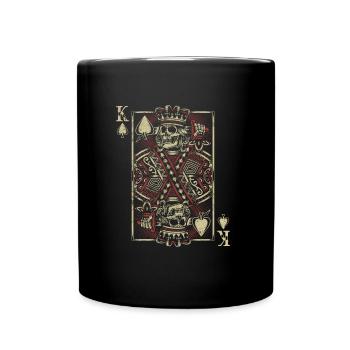 Poker King Skeleton Card As - Full Colour Mug - black - Front
