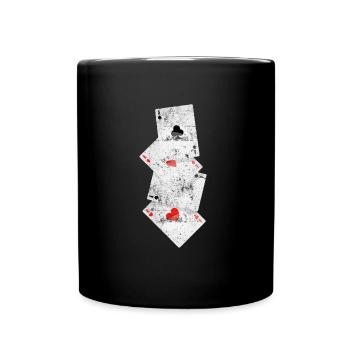 Poker Symbol As - Full Colour Mug - black - Front