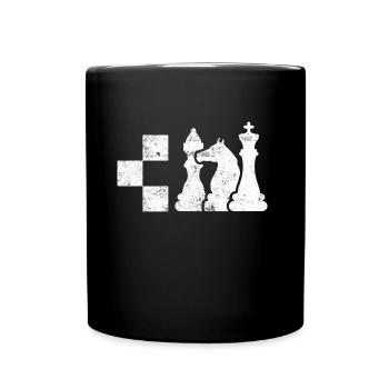Schach Chess - Tasse einfarbig - Schwarz - Vorne
