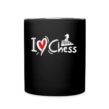 Ich liebe schach chess - Tasse einfarbig - Schwarz - Vorne