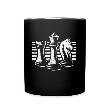 Schach Chess Sport - Tasse einfarbig - Schwarz - Vorne
