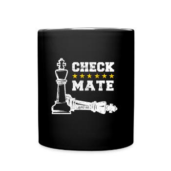 Schach Chess Schachmatt - Tasse einfarbig - Schwarz - Vorne
