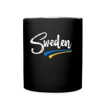Suède - Mug uni - noir - Devant
