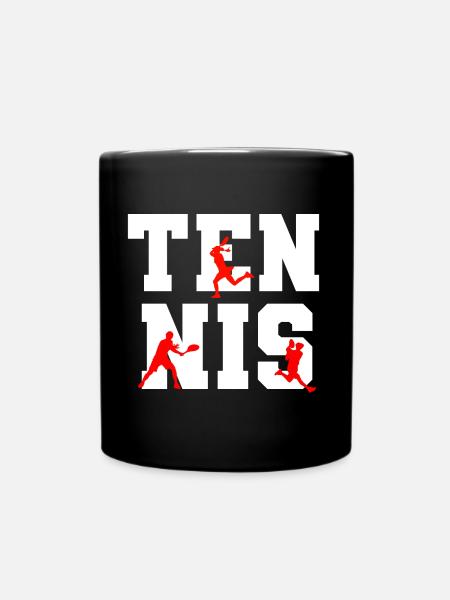 tennis - Full Colour Mug - black