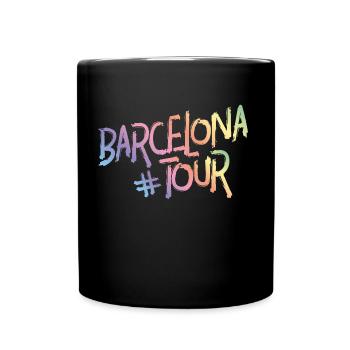 Barcelona tour hashtag - Tasse einfarbig - Schwarz - Vorne