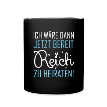 Bachelorette Party mariée marié mariage - Mug uni - noir - Devant