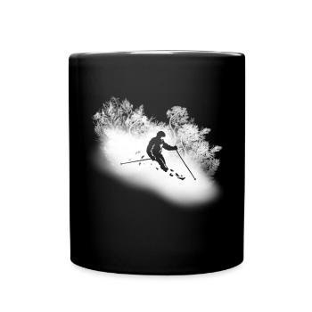 Alpin Ski - Tasse einfarbig - Schwarz - Vorne