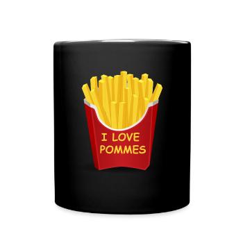 I LOVE POMMES - Full Colour Mug - black - Front