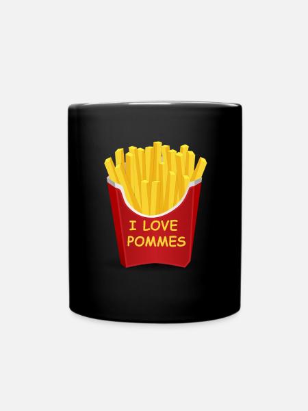 J'AIME LES POMMES - Mug uni - noir