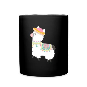 Alpaga Lama Idée de cadeau - Mug uni - noir - Devant
