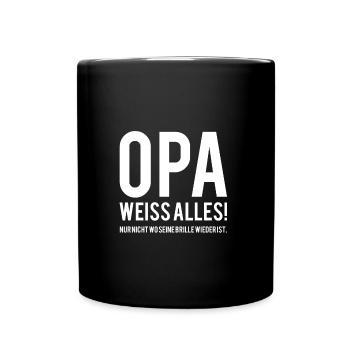 grand-père - Mug uni - noir - Devant