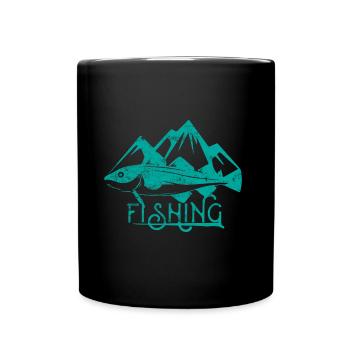 Fishing fishing fish - Full Colour Mug - black - Front