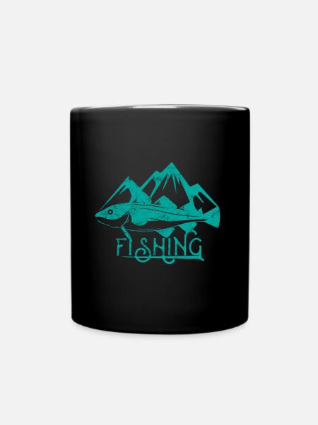 Fishing fishing fish - Full Colour Mug - black