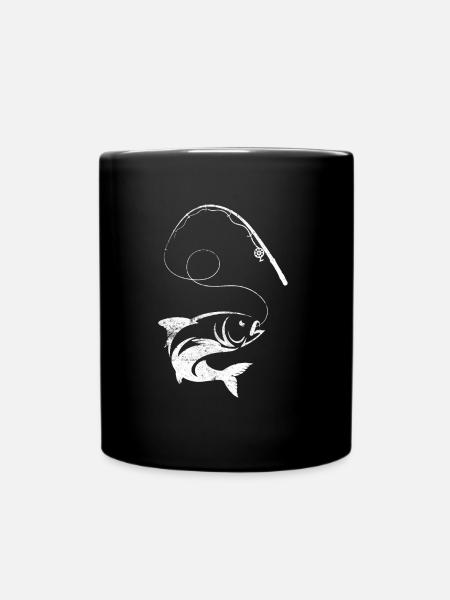 Fischen Angeln Fisch Symbol - Tasse einfarbig - Schwarz