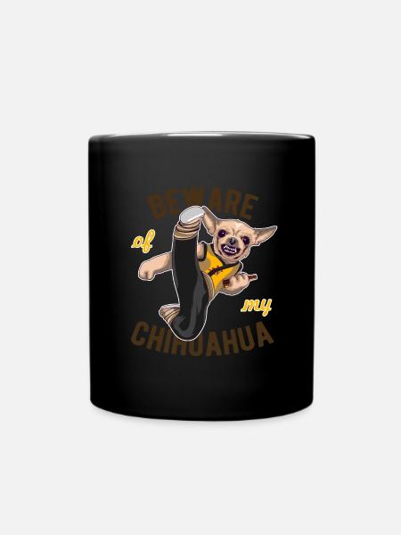 Bissiger Hund - Tasse einfarbig - Schwarz