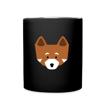 Animaux Rouge Renard Mignons Enfants Nature Zoo Idée Cadeau - Mug uni - noir - Devant