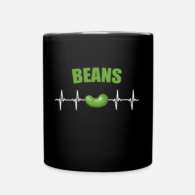 Bohnen - Tasse einfarbig - Schwarz
