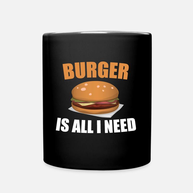 Burger - Mug uni - noir