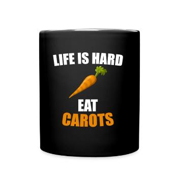 carotte - Mug uni - noir - Devant